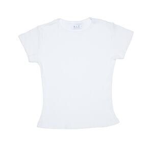 RLT Ribbed Tee Short Sleeve T-Shirt- M White